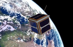 The CubeSat bodies are just 300x100x100mm and are fitted with small deployable solar panels.